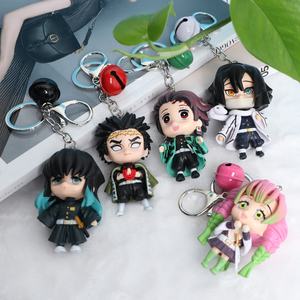 5-10CM Demoned <span class=keywords><strong>Slayer</strong></span>: Tanjirou Nezuko Zenitsu Inosuke <span class=keywords><strong>Anime</strong></span> PVC figura portachiavi Set collezione di giocattoli - Product Image 3