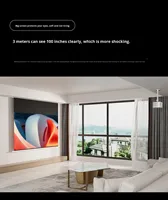 Écran de projection motorisé rétractable Fscreen Iris Series Fresnel ALR 100 pouces pour projecteur à longue portée, montage au plafond/au mur, 8K