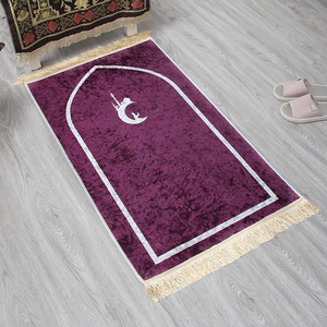 Tapis de prière musulman moderne pour hommes, femmes et enfants, tapis en velours épais et rembourré, lavable, portable, pour la maison, la mosquée et les voyages - Product Image 5