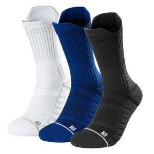 Chaussettes de sport pour hommes, avec logo personnalisé, compression, antidérapantes, durables, coussinées, respirantes, en coton, pour la randonnée, le football - Product Image 5