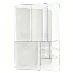 Caja de exhibición de acrílico transparente con tapa, estuche de almacenamiento de plástico para coleccionables, regalos de maquillaje, estantería vertical independiente moderna - Product Image 4