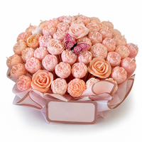 Handgemachte Blumenförmige Einflammige Sojawachs-Duftkerze mit Individuellem Logo-Etikett und Geschenkverpackung