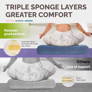 Cuscino <span class=keywords><strong>di</strong></span> Supporto in Spugna ad Alta Densità, Rettangolare, per Meditazione e <span class=keywords><strong>Yoga</strong></span>, con Logo Personalizzato, Fodera in Cotone Personalizzata, Ecologico - Product Image 5