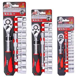 Juego de llaves de trinquete Ximeng de 15 piezas, métricas, de acero al cromo vanadio, para herramientas de reparación mecánica - Product Image 2