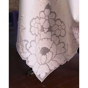 Mantel de Lino Siciliano Pietrochianese Color Marfil con 12 Servilletas Bordadas con Patrón Jacquard para Hoteles, Restaurantes, Bodas y Cenas - Product Image 2