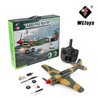 Avion de combat RC WLS 4 canaux, modèle réduit, jouet télécommandé électrique pour les nouveaux pilotes