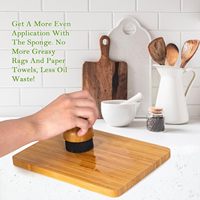 Applicateur de cire d'huile de planche à découper, applicateur de bois de crème de blocs de boucher pour huile minérale de qualité alimentaire, comptoirs