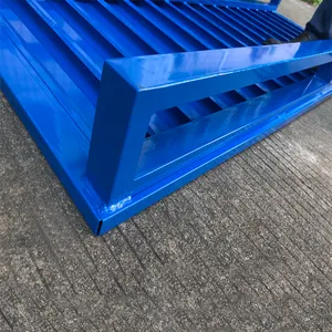 Aangepaste Poedercoating Of Zink Gecoate Stalen Pallet Metalen Pallets Voor Opslag Magazijn Met 4 Zijden Heftruck Ingang