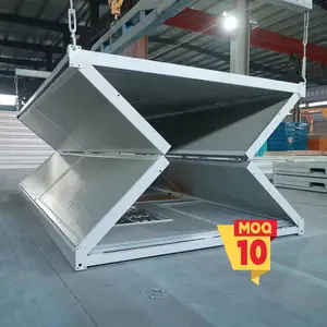 Build Staff Dormitories 20ft 40ft Steel Structure Portable Flat Pack Foldable Multi-function Folding Container House Home