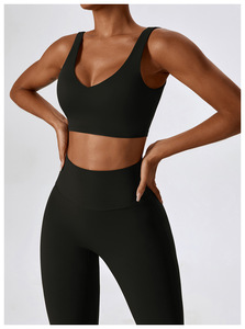 Tùy Chỉnh Người Phụ Nữ Activewear 2-Mảnh Yoga Quần Bộ Với V-Trở Lại Bùng Xà Cạp Mô Hình Rắn Thể Thao Phòng Tập Thể Dục Mặc Thiết Kế Mới Hoạt Động Mặc - Product Image 6