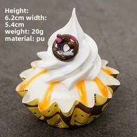 En stock, vente en gros : Faux gâteau aux fruits en cuir, modèle de dessert en papier style Art Déco, accessoires de photographie, modèle de mini crème glacée de simulation