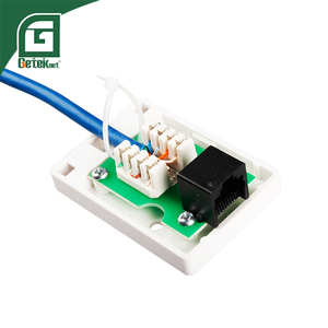 Boîtier de connexion <span class=keywords><strong>RJ45</strong></span> GETEKnet ODM Huo1/2 Port Cat5e blanc en ABS pour montage en surface avec câblage <span class=keywords><strong>T568A</strong></span>/B - Product Image 5