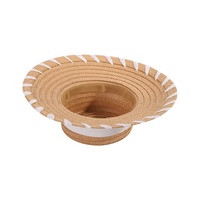 Sombreros de paja de playa de verano al aire libre para mujer, sombreros deportivos para fiesta de esquí, uso diario, tejido liso a rayas de alta calidad