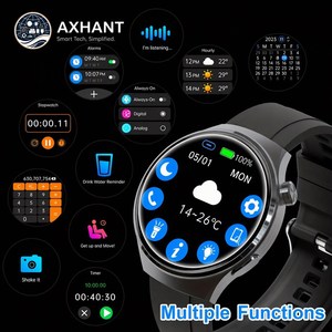 V19 Business Herren Smartwatch Anrufannahme Herzfrequenzmessung IP68 Wasserdicht Wecker OLED-Display Unisex für Watch OS - Product Image 3