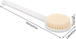 Cepillo de baño mágico de doble cara con mango largo y cerdas suaves para mujer, herramienta de autolimpieza para el baño. - Product Image 2