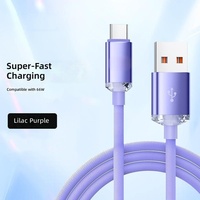 Câble de charge rapide Type-C PD 1m 5A en nylon tressé écologique pour téléphones mobiles Android et lecteurs de codes-barres