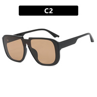 Lunettes de soleil unisexes vintage carrées à monture intégrale, style rétro, miroir, monture rouge, protection UV400, durables, légères, tendance, couleurs vives