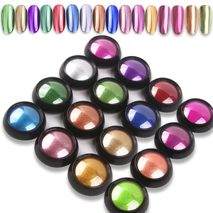 Vente en gros OEM d'ongles magiques super brillants poudre miroir 20 couleurs poudre d'aurore poudre de titane poudre de paillettes fournitures de décoration d'ongles - Product Image 1