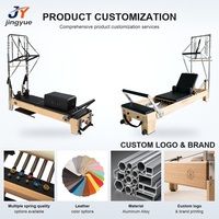 Reformer Pilates en érable blanc avec tour – Équipement de studio de Pilates et de yoga durable et portable pour la maison