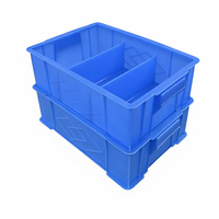 Boîte de manutention empilable en plastique HDPP, avec logo personnalisable, format européen, étanche et écologique, pour la logistique.