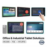 Tablet PC Android OEM de 10.1 Pulgadas con Montaje en Pared, Alimentación POE, Luz LED Envolvente, Ethernet, RFID, NFC para Reserva de Salas de Reuniones