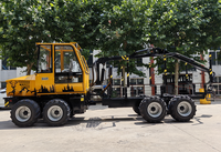 Chargeur de grumes avec grue et remorque à grappin forestier, certifié CE, capacité 4-5 tonnes, forte capacité de charge et force de préhension puissante pour la forêt