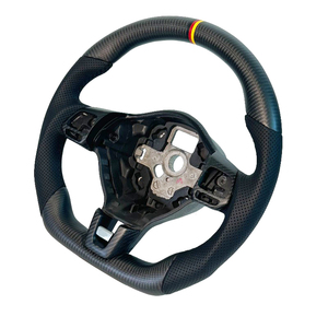 Vente directe d'usine de volants personnalisés en fibre de carbone mate pour Volkswagen <span class=keywords><strong>Golf</strong></span> MK6 GTI R, personnalisation en cuir suédé - Product Image 1