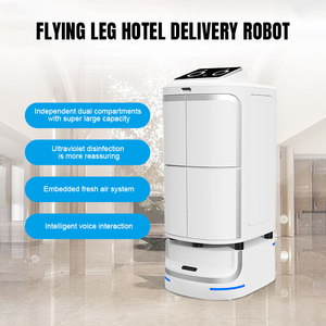 Robot de service commercial <span class=keywords><strong>autonome</strong></span> pour la livraison dans les chambres d'hôtel avec interaction vocale IA et système de navigation LiDAR - Product Image 3