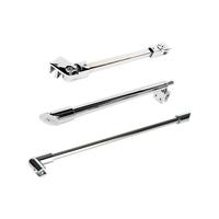 BEJOY BJ822 Barre de support mur-verre pour panneau fixe de porte de douche sans cadre en acier inoxydable 304 chromé de 1300 mm, garantie 1 an