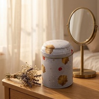Boîte à parfum solide ronde à motif floral, best-seller, boîte cosmétique en métal, cadeau de festival, Noël, Saint-Valentin, rangement de bijoux