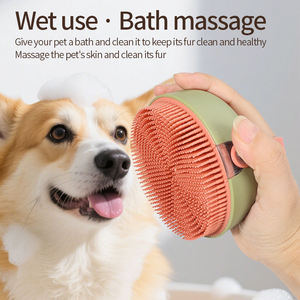 Cepillo de Baño para Mascotas con Dispensador de Champú y Jabón, Cepillo de Baño de Cerdas Suaves para Masaje para Perros y Gatos - Product Image 3