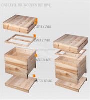 Boîte de ruche Langstroth d'apiculture de qualité supérieure imprégnée de cire d'abeille, 10 compartiments, ensemble complet