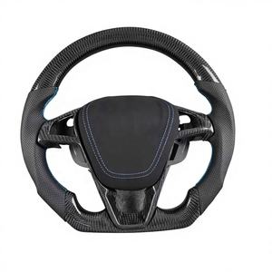 Volant <span class=keywords><strong>sport</strong></span> personnalisé en cuir et fibre de carbone pour Mondeo, Focus, Escape, EVOS, Mustang, avec prise en main de 40/45 mm - Product Image 4