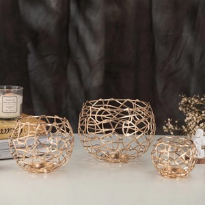 Portavelas Decorativos de Metal para Mesa, Portavelas Geométricos de Alambre para Velas Votivas y Tealight - Product Image 4