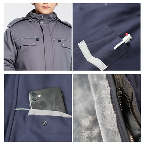 Abrigo de Trabajo de Algodón Grueso Personalizado para Fábrica o Taller, Uniforme de Invierno para Hombre, Resistente al Desgaste - Product Image 4