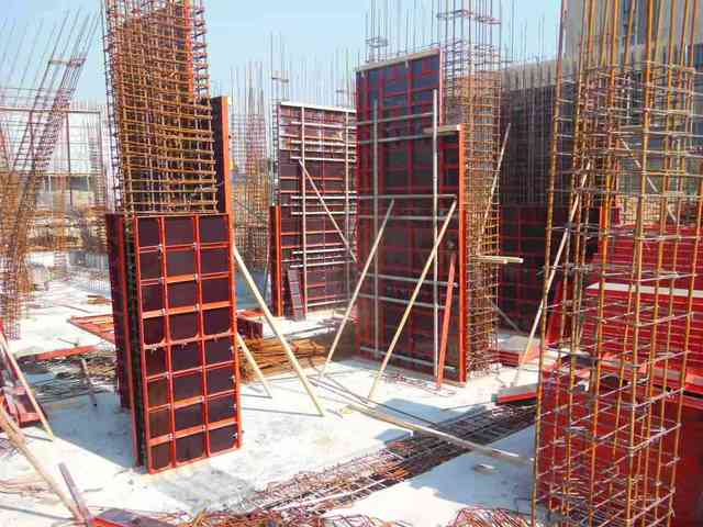 Building Material Steel Frame Formwork for Column and Wall Construction with Steel Frame Panel Lined Steel Slab Formwork