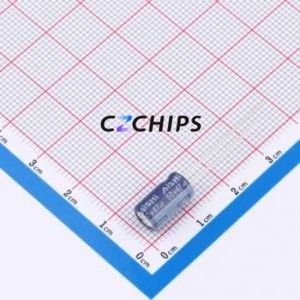 Condensador Electrolítico de Aluminio de Orificio Pasante ERR1HM470E11OT, Componente de Orificio Pasante (THT), D6.3xL11mm 47uF 20% 50V 2.5mm - Product Image 1