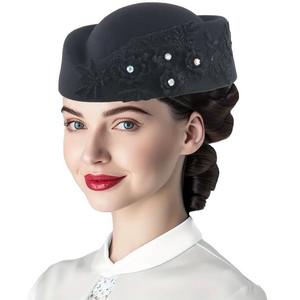 Chapeau de cérémonie pour femmes, chapeau floral pour femmes, adapté aux mariages, aux fêtes et aux événements - Product Image 4