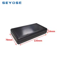 SYS-286 Preto handheld Gabinete Caixa De Plástico Projeto ABS caixa de Junção Eletrônico IP54 135x70x24mm