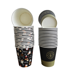 Gobelets en carton personnalisés pour boissons chaudes, 6oz, 8oz, 12oz, 16oz, à paroi simple, jetables, avec couvercle - Product Image 5