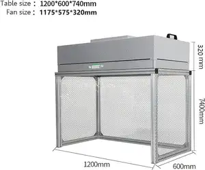 Clean booth room cabinet portatile mini super clean panca flusso d'aria laminare con cappuccio verticale a flusso laminare orizzontale H14