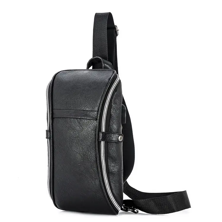 Men's Chest Bag Single Shoulder Cross Body Small Bag Casual Leather Bag