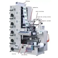 Machine d'impression flexographique multifonctionnelle automatique à grande vitesse RY320-5B, 320 mm, 5 couleurs, pour impression d'étiquettes en rouleau