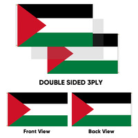 Drapeaux nationaux de Palestine en polyester 3x5 pieds, impression numérique personnalisée, vente en gros directe d'usine, populaires et économiques pour les événements