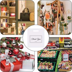 Sac de shopping en plastique HDPE à soufflets latéraux, robuste, blanc, pour supermarché, exposition, emballage plat découpé, personnalisable, pour le stockage - Product Image 6