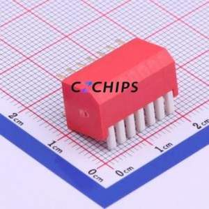 DP-07RP DIP Switch Through hole Component (THT) Switch Piano Key Single Pole Single Throw 7 2.54mm - Product Image 2