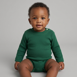 OEM-Pelele teñido de hilo para bebé, venta al por mayor, 100% algodón orgánico, Body para bebé, mono personalizado para recién nacido y niño - Product Image 1