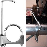 Supports d'échappement de 3 pouces, serre-échappement réglables robustes avec support de silencieux pour l'amortissement des vibrations du tuyau d'échappement