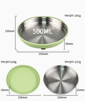 Ensemble de vaisselle pour bébés et enfants en acier inoxydable 304, assiette, bol et tasse en silicone à ventouse, antidérapant, sans BPA