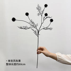 Flores artificiales de seda negra transfronterizas para el hogar DIY Navidad Año Nuevo Decoraciones de Pascua Incluye borlas de hojas de plantas - Product Image 1